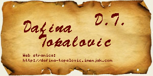 Dafina Topalović vizit kartica